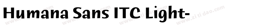 Humana Sans ITC Light字体转换